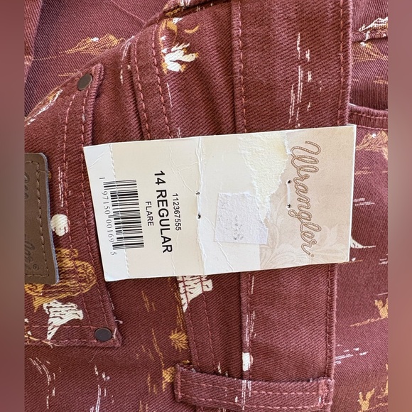 Wrangler Kids' Patterned Flare Jeans - Picture 10 of 11